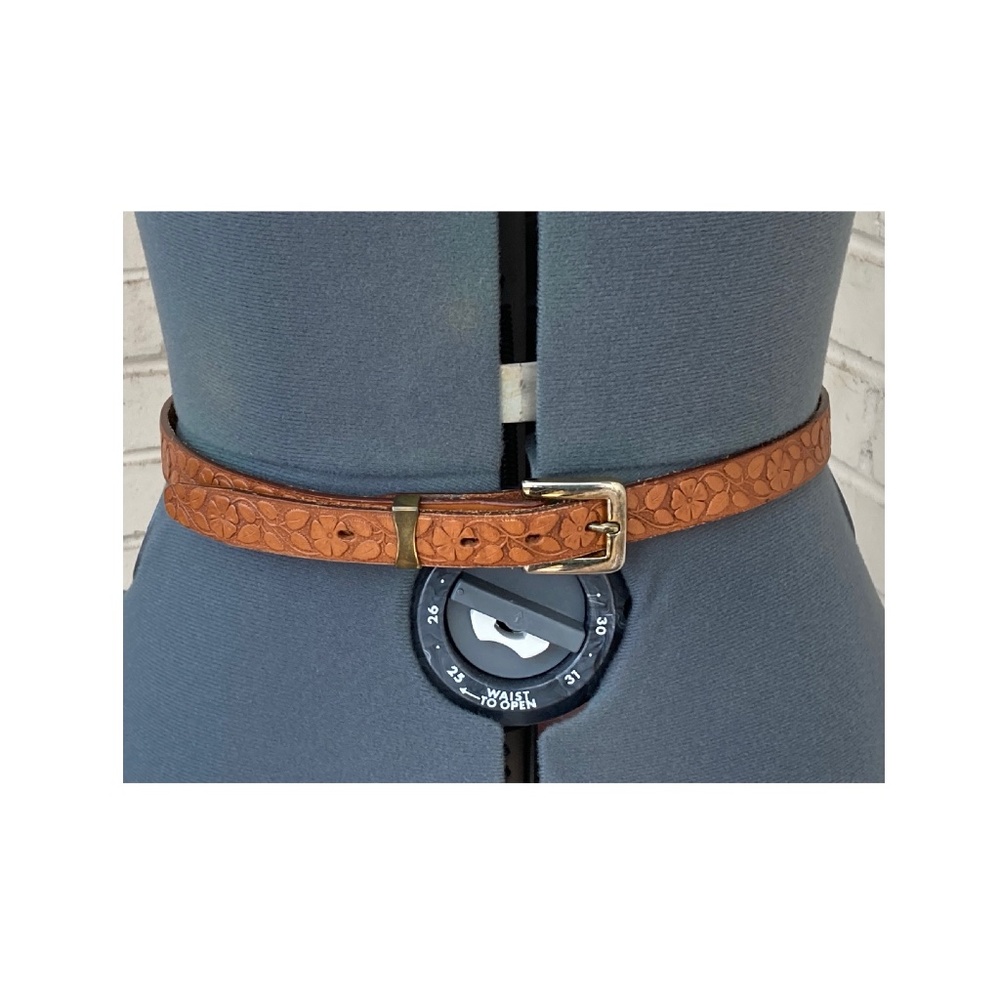 Justin Tooled Leather Belt Top Grain Cowhide Size 32 Women’s
